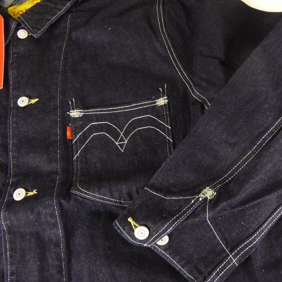 Levi’s Engineered Coat Cotton Hemp Denim Jacket Red Positively Superior NWT - Picture 5 of 14